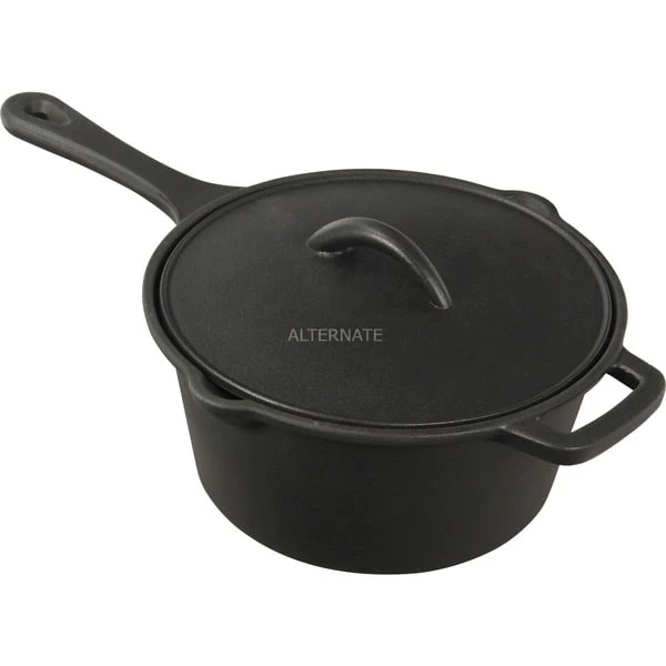 Napoleon Gusseiser Soßentopf Mit Deckel, Pfanne 3 Napoleon Gusseiser Soßentopf Mit Deckel, Pfanne