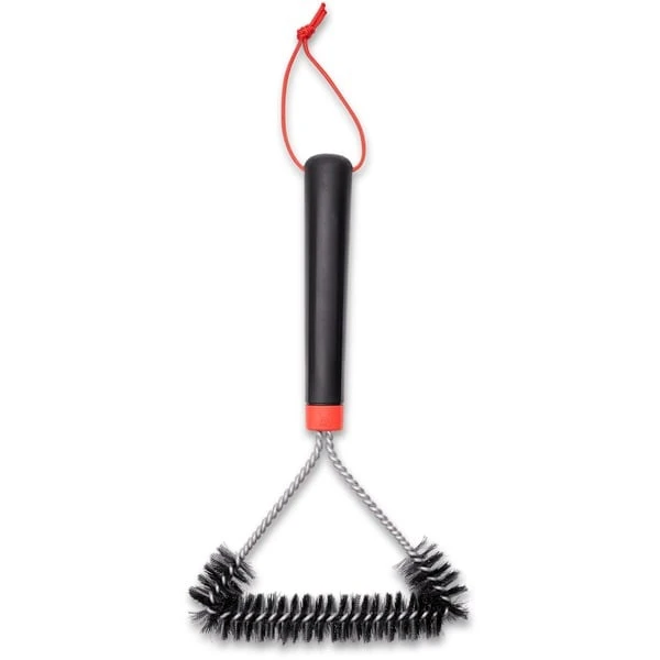 Weber Dreiseitige Grillbürste 6277, Mit Edelstahlborsten, 30cm, Grill-Reinigungsbürste – Bild 3